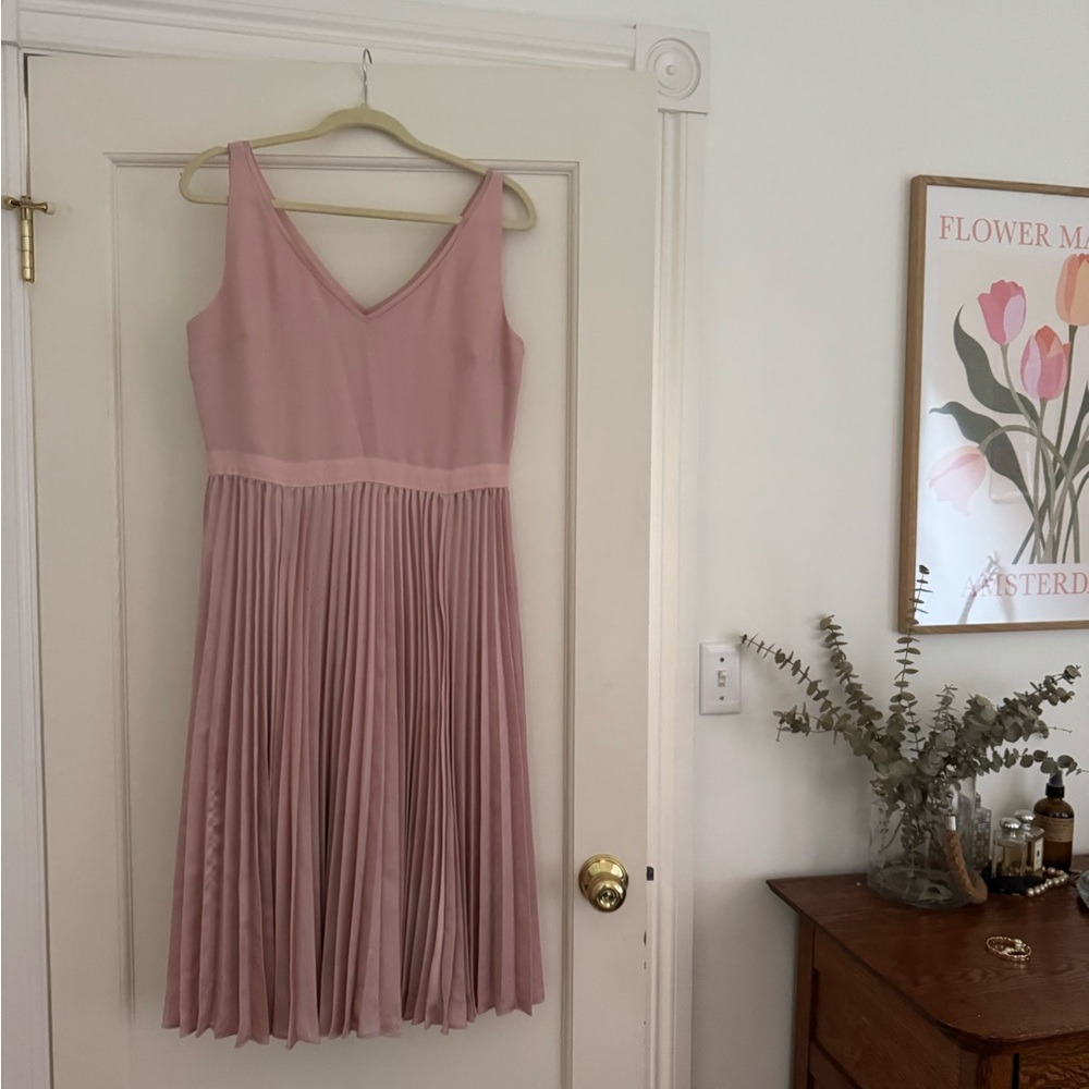 Banana Republic Pink Midi Sundress with V-Neck
